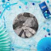 Borden van losse, ruwe granietrots papieren bordje (Feest)