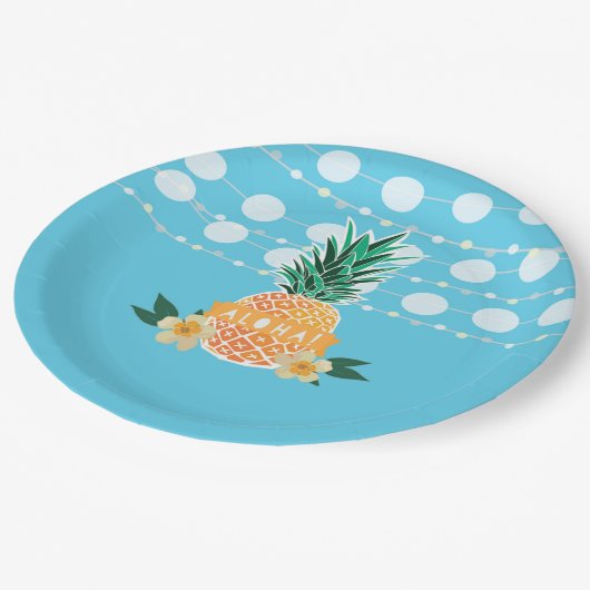 Borden van Luau Party Papieren Bordje (Gekanteld)