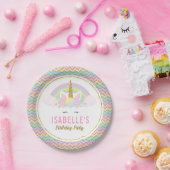 Borden van Magical Unicorn Birthday Party Papieren Bordje (Feest)