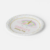 Borden van Magical Unicorn Birthday Party Papieren Bordje (Gekanteld)