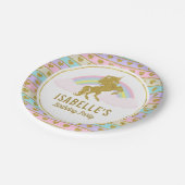 Borden van Magical Unicorn Birthday Party Papieren Bordje (Gekanteld)