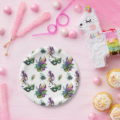 Borden van Mardi Gras Geïnspireerd papier Papieren Bordje (Feest)