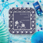 Borden van marineschower Roos Papieren Bordje (Feest)