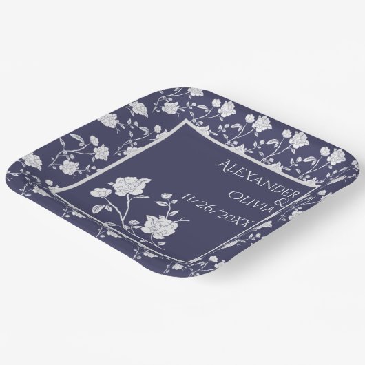 Borden van marineschower Roos Papieren Bordje (Gebogen)