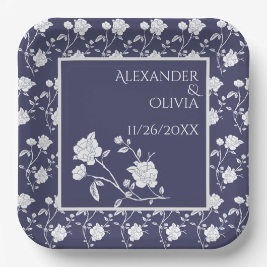 Borden van marineschower Roos Papieren Bordje (Voorkant)