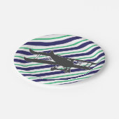 Borden van marinevliegtuigen en groenvliegtuigen v papieren bordje (Gekanteld)