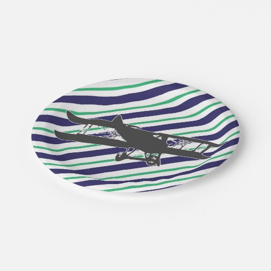 Borden van marinevliegtuigen en groenvliegtuigen v papieren bordje (Gekanteld)