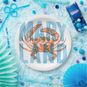 Borden van maryland Crab Paper Papieren Bordje (Feest)