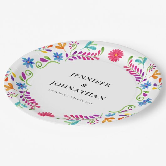 Borden van Mexicaanse feiesta Wedding Party Paper Papieren Bordje (Gekanteld)