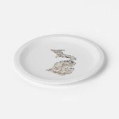 Borden van Michigan  Afbeelding Map Paper Papieren Bordje (Gekanteld)