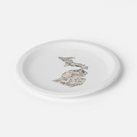 Borden van Michigan  Afbeelding Map Paper Papieren Bordje (Gekanteld)