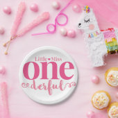 Borden van Miss Onederful Party Papieren Bordje (Feest)