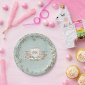 Borden van natuurbloemthee papieren bordje (Feest)