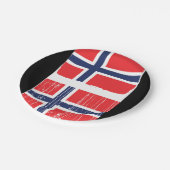 Borden van Noorse vlag Papieren Bordje (Gekanteld)