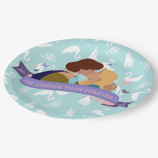 Borden van Odette en Derek (9 inch) Papieren Bordje (Gekanteld)