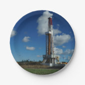 Borden van olieboorplatforms papieren bordje (Voorkant)
