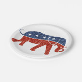 borden van olifantenpapier uit de glitterrepubliek papieren bordje (Gekanteld)