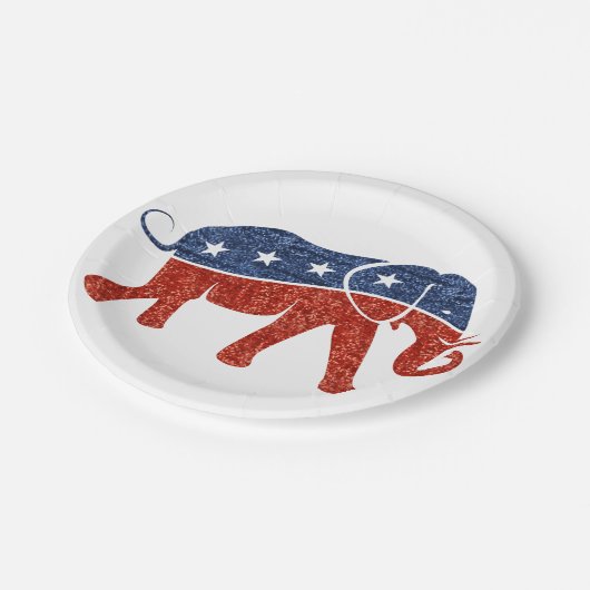 borden van olifantenpapier uit de glitterrepubliek papieren bordje (Gekanteld)