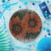 Borden van Oranje Daisy Balls Paper Papieren Bordje (Feest)