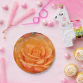 borden van Oranje roos Papieren Bordje (Feest)