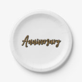 Borden van oud Jubileum Papieren Bordje (Voorkant)