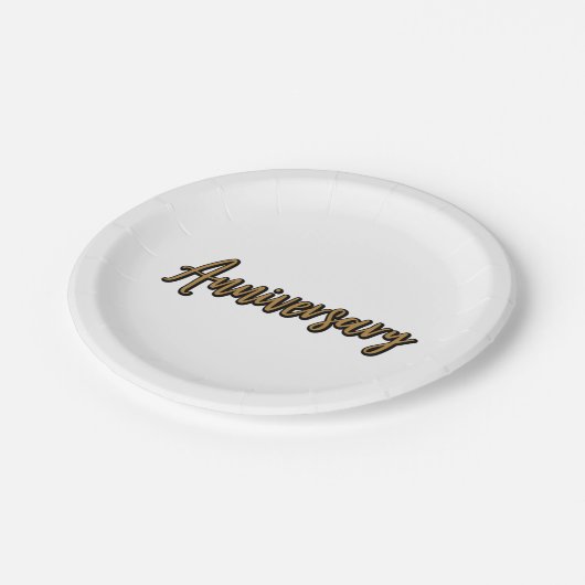 Borden van oud Jubileum Papieren Bordje (Gekanteld)