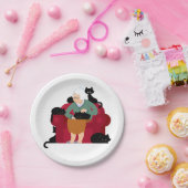 Borden van oud kattenpapier papieren bordje (Feest)