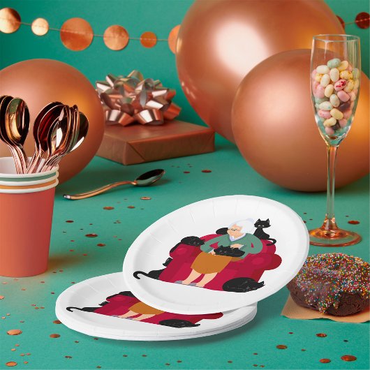 Borden van oud kattenpapier papieren bordje