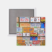 Borden van oude licenties magneet (Voorkant / Achterkant)