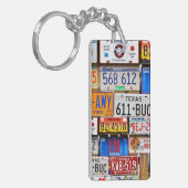 Borden van oude licenties sleutelhanger (Voorkant Links)