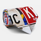 Borden van oude licenties stropdas (Opgerold)