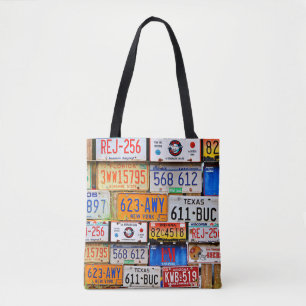 Borden van oude licenties tote bag