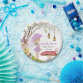 Borden van Paars Baby shower Papieren Bordje (Feest)