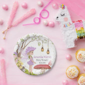 Borden van Paars Baby shower Papieren Bordje (Feest)