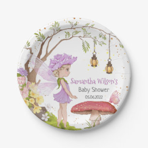 Borden van Paars Baby shower Papieren Bordje