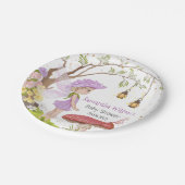 Borden van Paars Baby shower Papieren Bordje (Gekanteld)