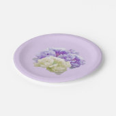 Borden van Paars- en ivoorpapier Papieren Bordje (Gekanteld)