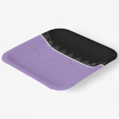 borden van Paars en zwart papier Papieren Bordje (Gebogen)