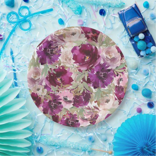 Borden van paars flessenpapier papieren bordje (Feest)