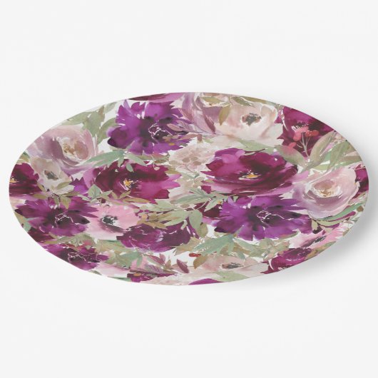 Borden van paars flessenpapier papieren bordje (Gekanteld)