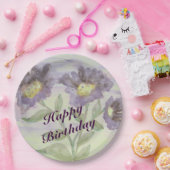 Borden van Paars gestreken fijn papier Papieren Bordje (Feest)