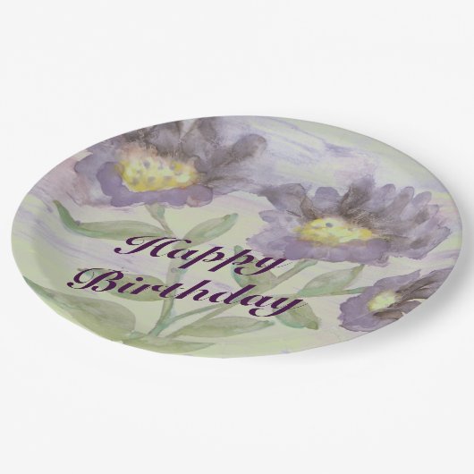 Borden van Paars gestreken fijn papier Papieren Bordje (Gekanteld)