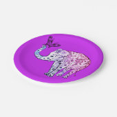 Borden van Paars olifantenpapier Papieren Bordje (Gekanteld)