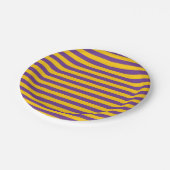 Borden van Paarse en goudstrips Papieren Bordje (Gekanteld)