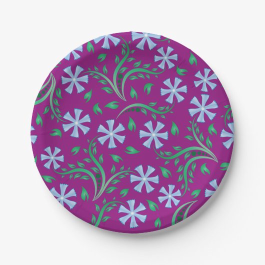 Borden van Paarse Florence Papieren Bordje (Voorkant)