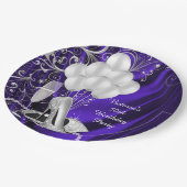 Borden van Paarse zilverschoen Papieren Bordje (Gekanteld)