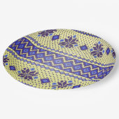 Borden van paaspapier uit Oekraïne (Pysanka) Papieren Bordje (Gekanteld)