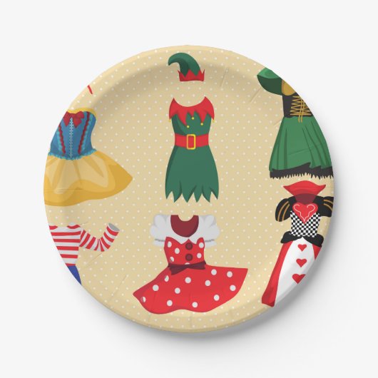 Borden van papier van Halloween Costumes Papieren Bordje (Voorkant)