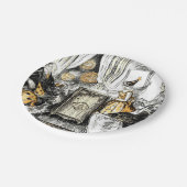 Borden van  papier voor hagedisselpapier papieren bordje (Gekanteld)