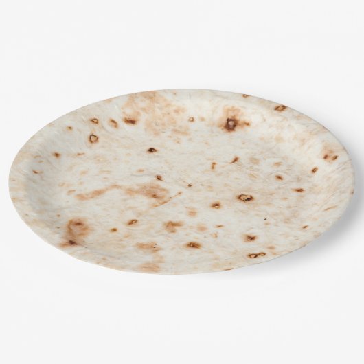 Borden van papierstof van tortilla papieren bordje (Gekanteld)